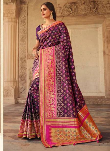 Purple Royal Vrindavan Vol 23 New Latest Designer Festive Wear Saree Collection 10157